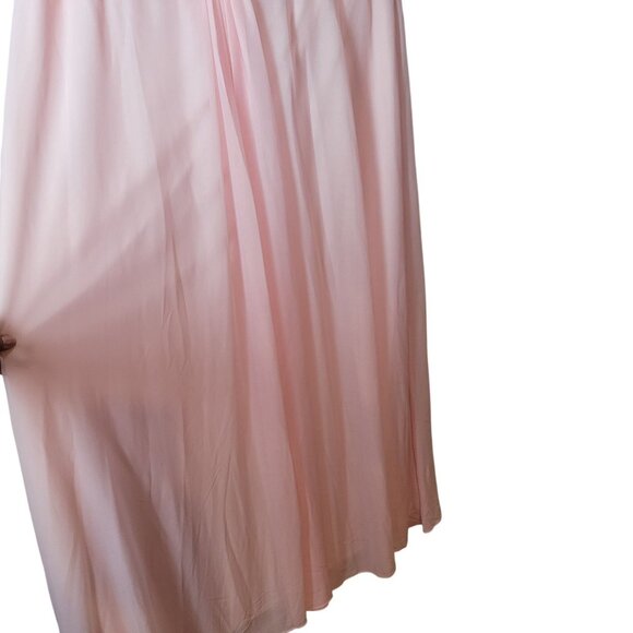 Allure Bridals Pink Pleated Chiffon Bridesmaid Gown Beaded Straps & Sheer Back - Picture 4 of 16